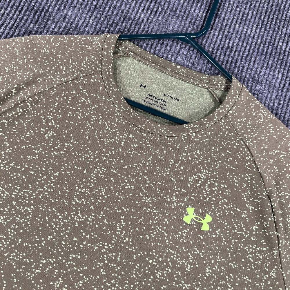 Under Armour Tech Tee Shirt Mens XL Extra Large Green Short Sleeve Performance